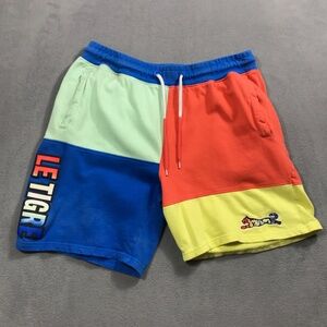 Vintage Le Tigre Sweat Shorts Color Block Mens L Lounge Cosmetic 2nd